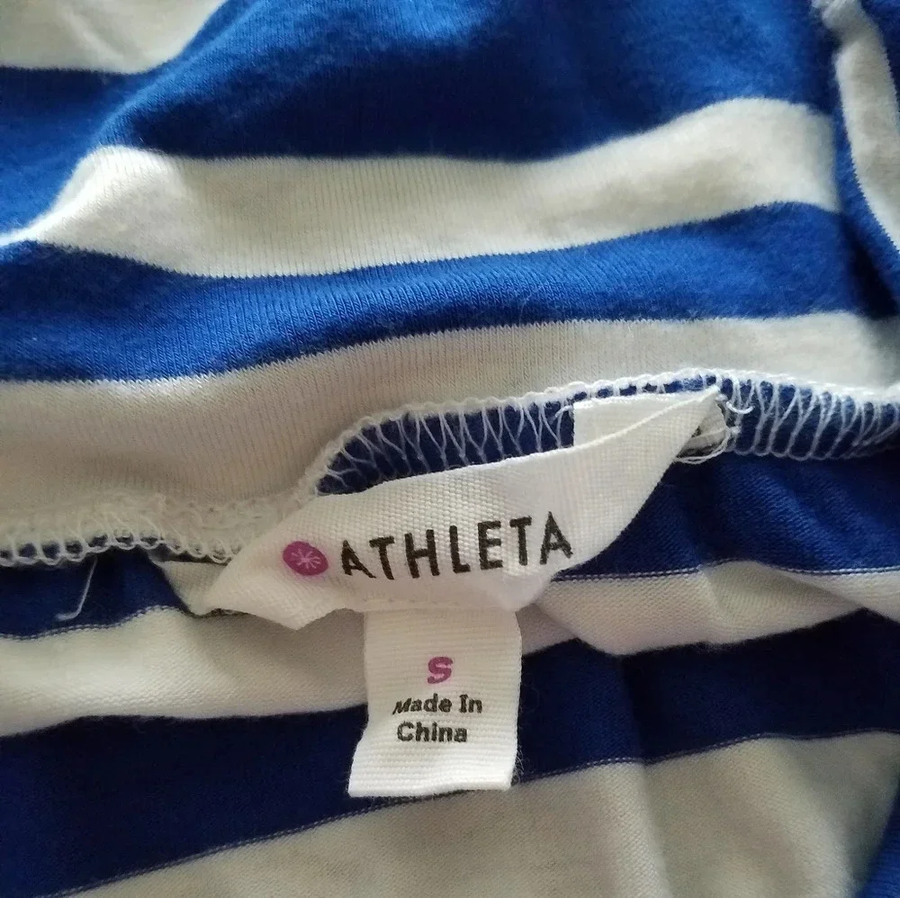 Athleta Women's Maxi skirt blue/white striped Sz.S - Picture 4 of 10